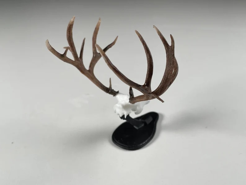 3d miniature printed mule deer